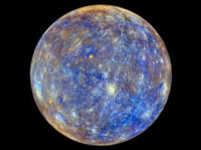 The planet Mercury - enhanced view